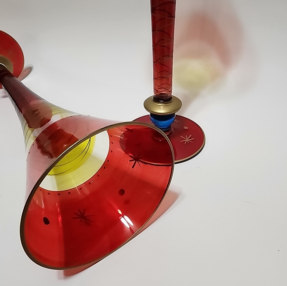 2-Pier 1 Champagne Flutes Hand Painted - Picture 4 of 7